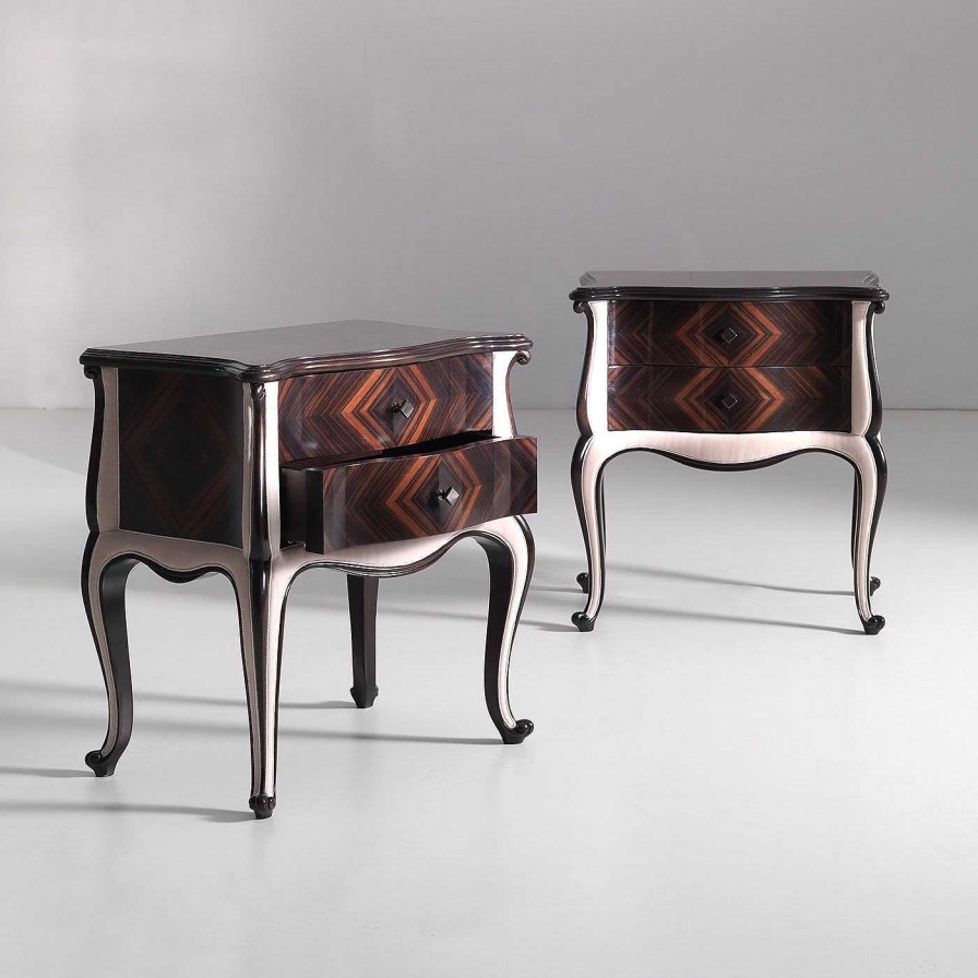 Mobilier Annibale Colombo Tables De Nuit | Table De Nuit En Ebene Et Cerisier