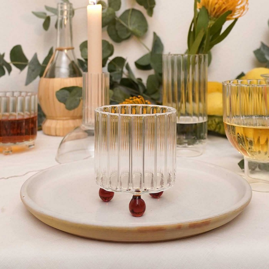 Arts De La Table Agustina Bottoni Verres A Cocktail Et Spiritueux | Verre Lowball High Spirits Red Amber