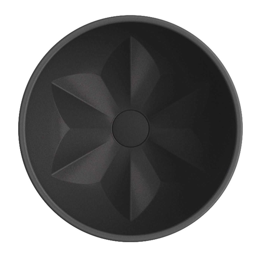 Decoration Azzurra Art Lavabos Et Baignoires | Cuvette A Main Fleur Round Carbon-Black