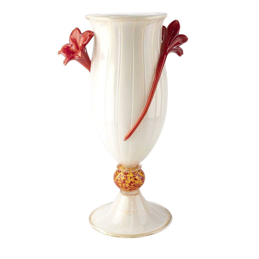 Decoration Officine di Murano 1295 Vases A Fleurs | Vase Polychrome Stmat Avec Fleurs