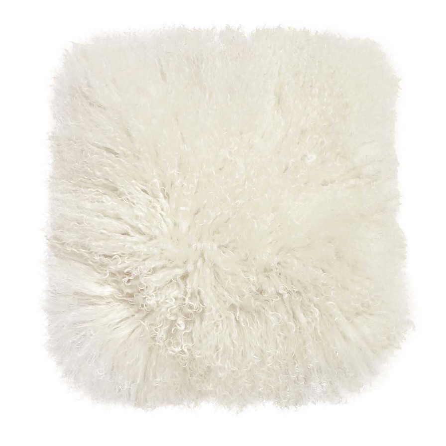 Decoration Sitap Carpet Couture Italia Coussins | Ensemble De 2 Housses De Coussin En Tibet Blanc