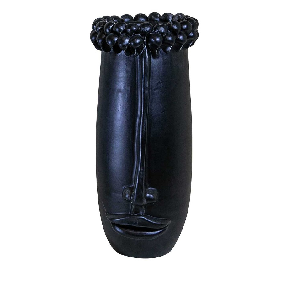 Decoration Patrizia Italiano Vases Figuratifs | Vase A Longue Tete Noir