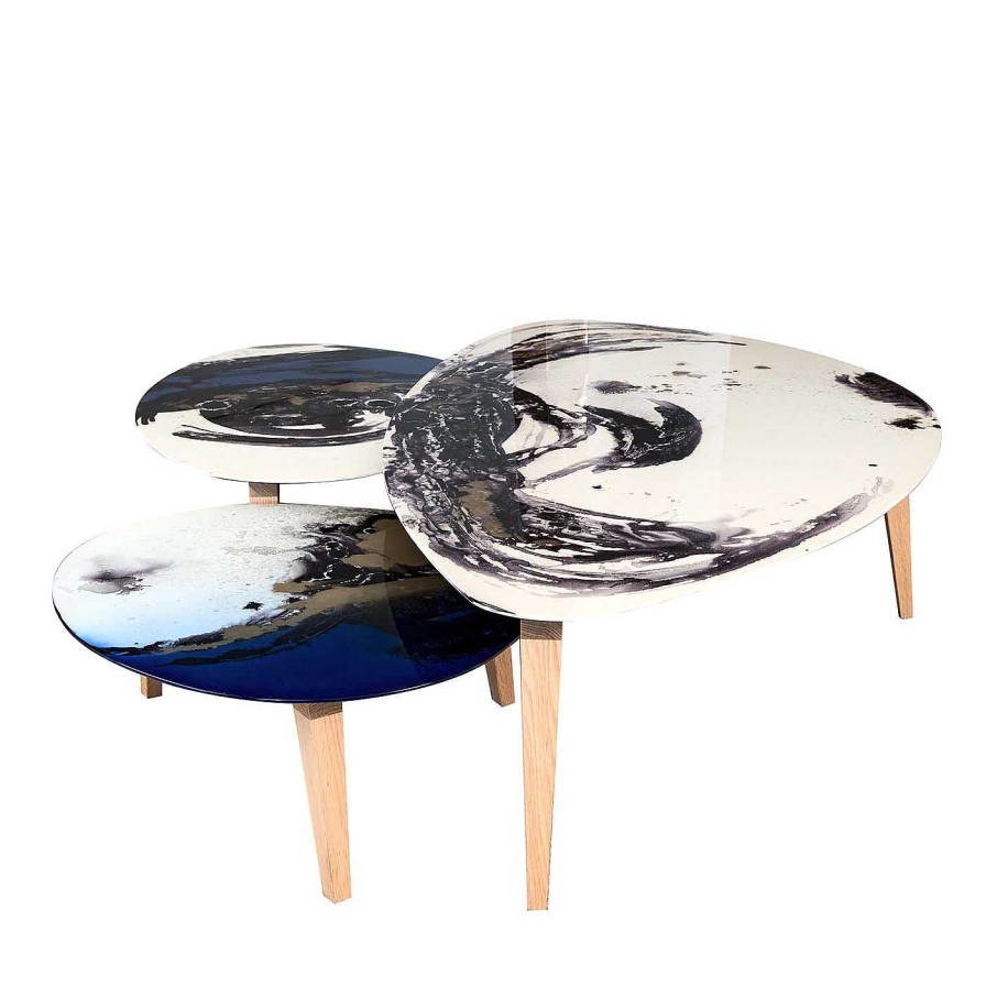 Mobilier BAU Design Tables Gigognes | Ensemble De Trois Tables De Fumeur Amorfi