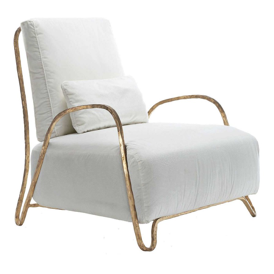 Mobilier Exteta Fauteuils D'Exterieur | Fauteuil Haut Moonlight Blanc Et Or