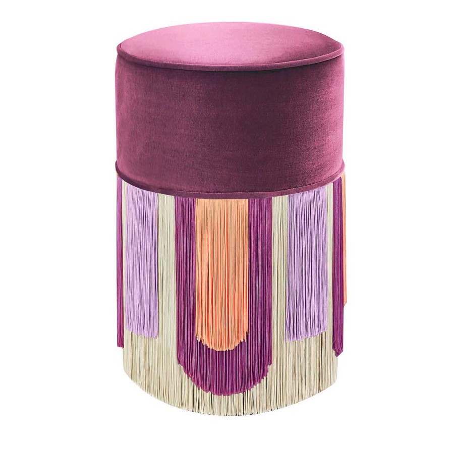 Mobilier Lorenza Bozzoli Couture Ottomans Et Poufs | Pouf Deco Geometrique Plum Couture