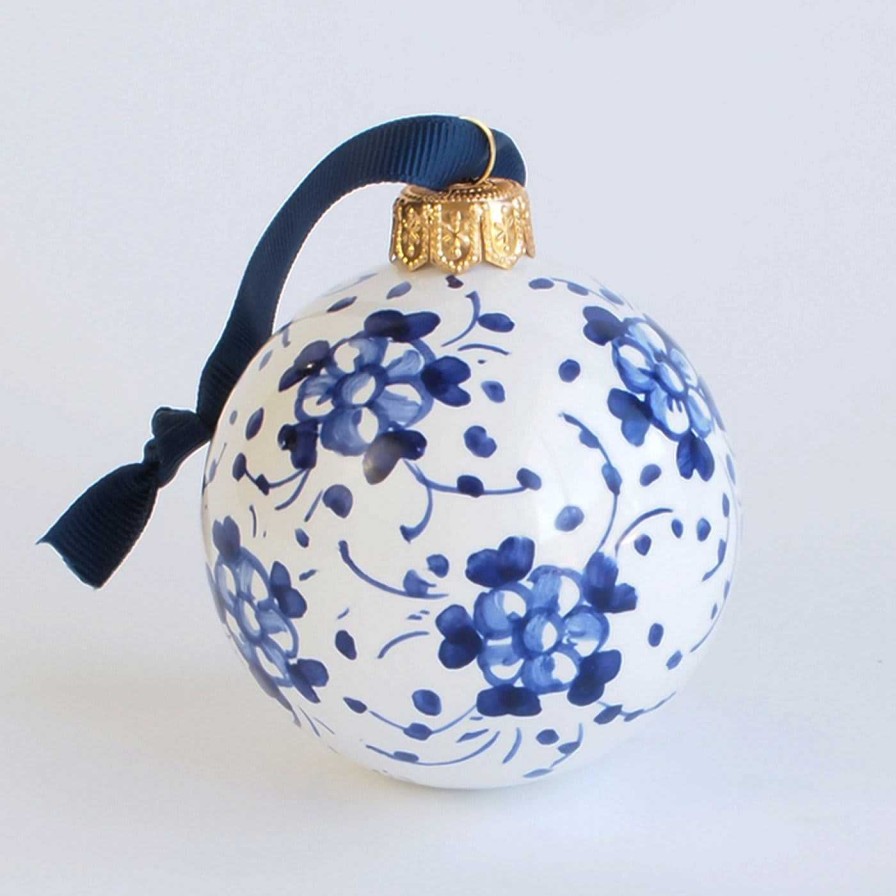 Decoration Ceramiche Santalucia Decorations De Vacances | Decoration De Noel A Fleurs Bleues #1