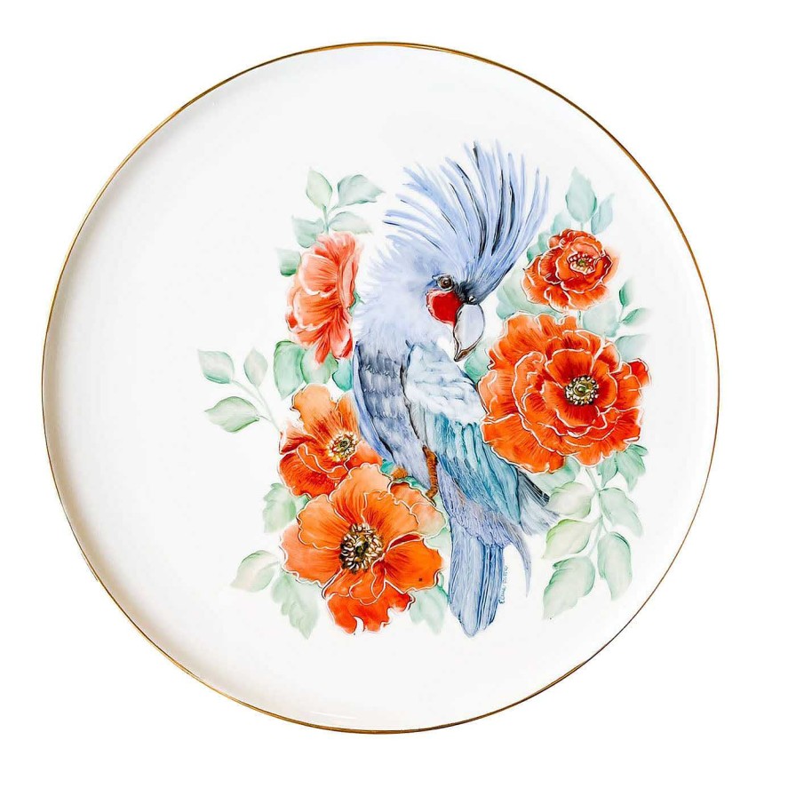 Arts De La Table Elena Satta Assiettes De Presentation | Avis Cacatua Blu Assiette Large Polychrome