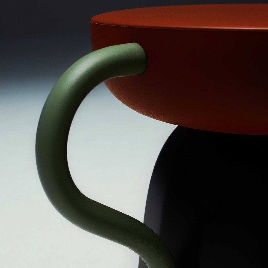 Mobilier La Manufacture Tabourets | Tabouret Rouge Allie De Luca Nichetto