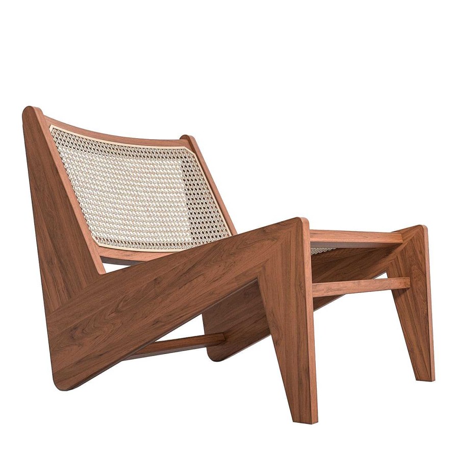 Mobilier Cassina Chaises Longues | Kangourou, Hommage A Pierre Jeanneret - Teck Naturel