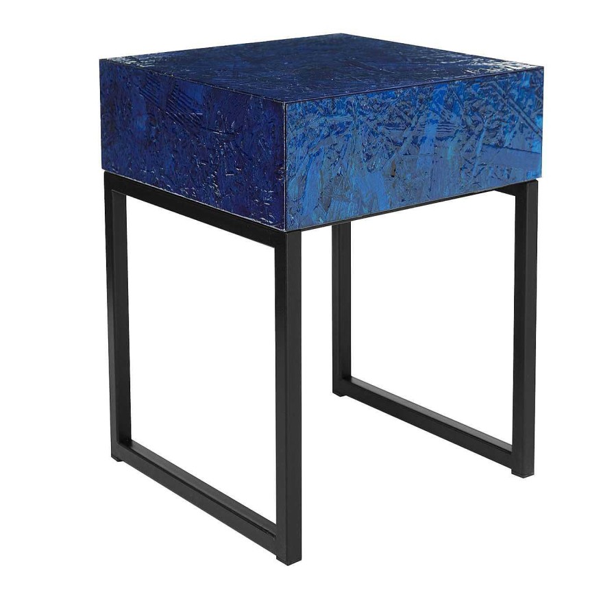 Mobilier Arkof Tables De Nuit | Table De Chevet Spring Avec Tiroir Blue By Fabrizio Contaldo