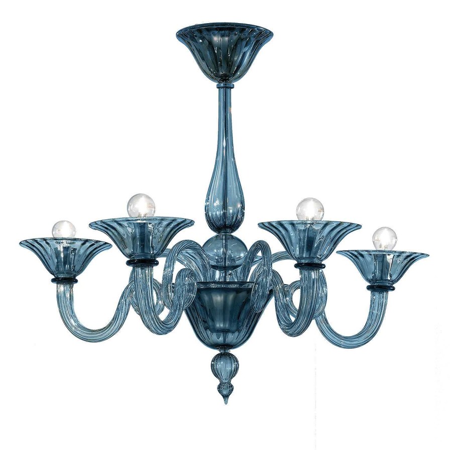 Eclairage Sylcom Chandeliers | Dolfin Blue 5-Light Chandelier