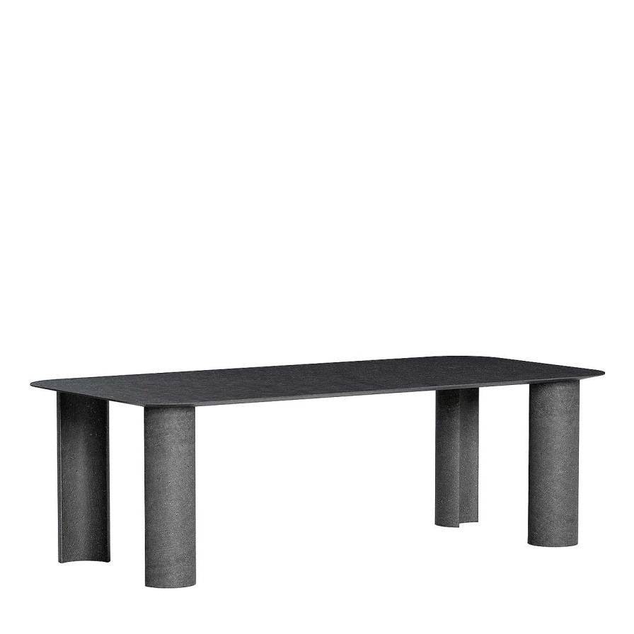 Mobilier spHaus Tables D'Exterieur | Table D'Exterieur Rectangulaire Moon Phase Black