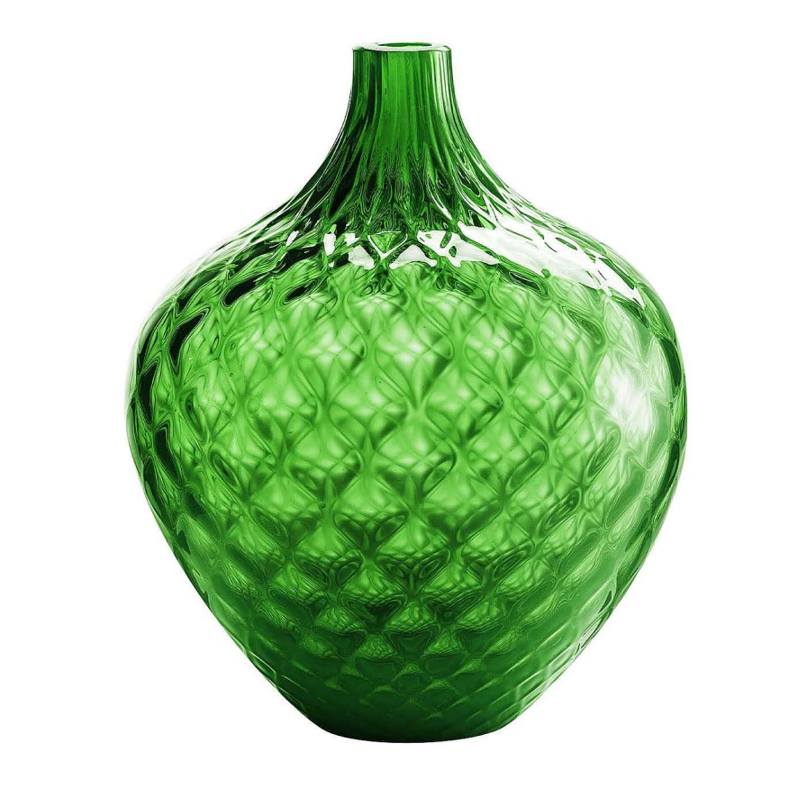 Decoration NasonMoretti Vases A Fleurs | Samarcanda Vase Moyen Balloton Vert Pin