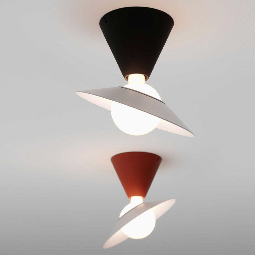 Eclairage Stilnovo Lampes De Plafond | Plafonnier Rouge Fante