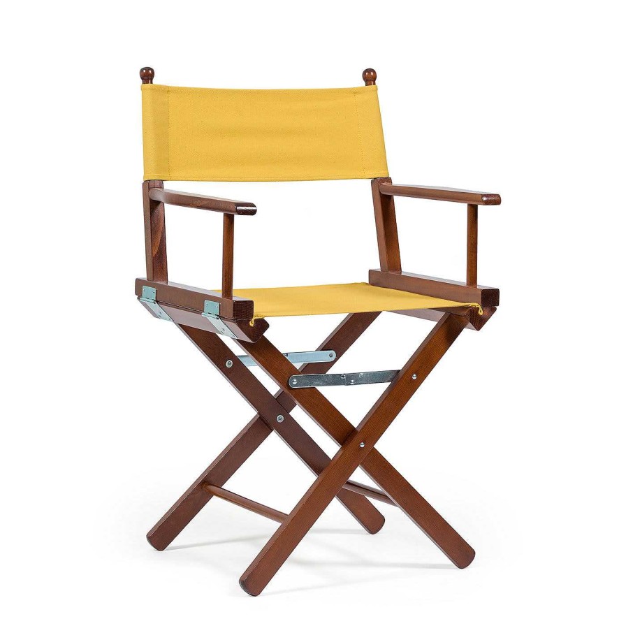 Mobilier Telami Chaises Et Tabourets D'Exterieur | Chaise De Directeur En Jaune Moutarde