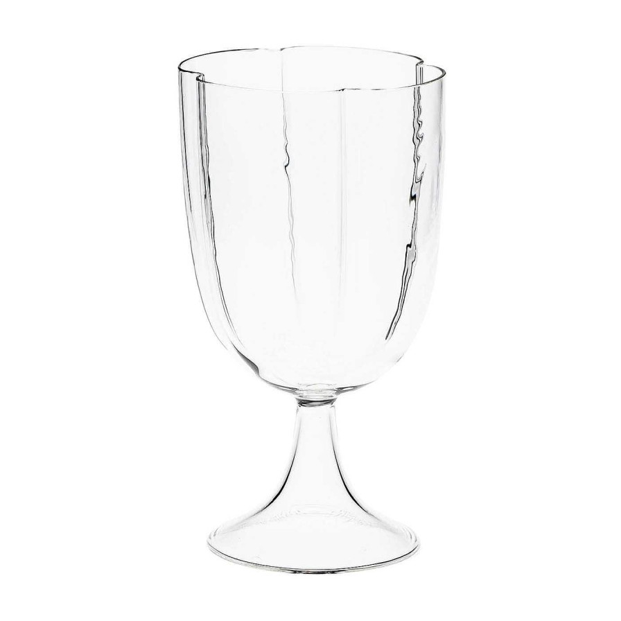 Arts De La Table Casarialto Verres A Vin | Lot De 4 Verres A Vin Transparents En Forme De Petale