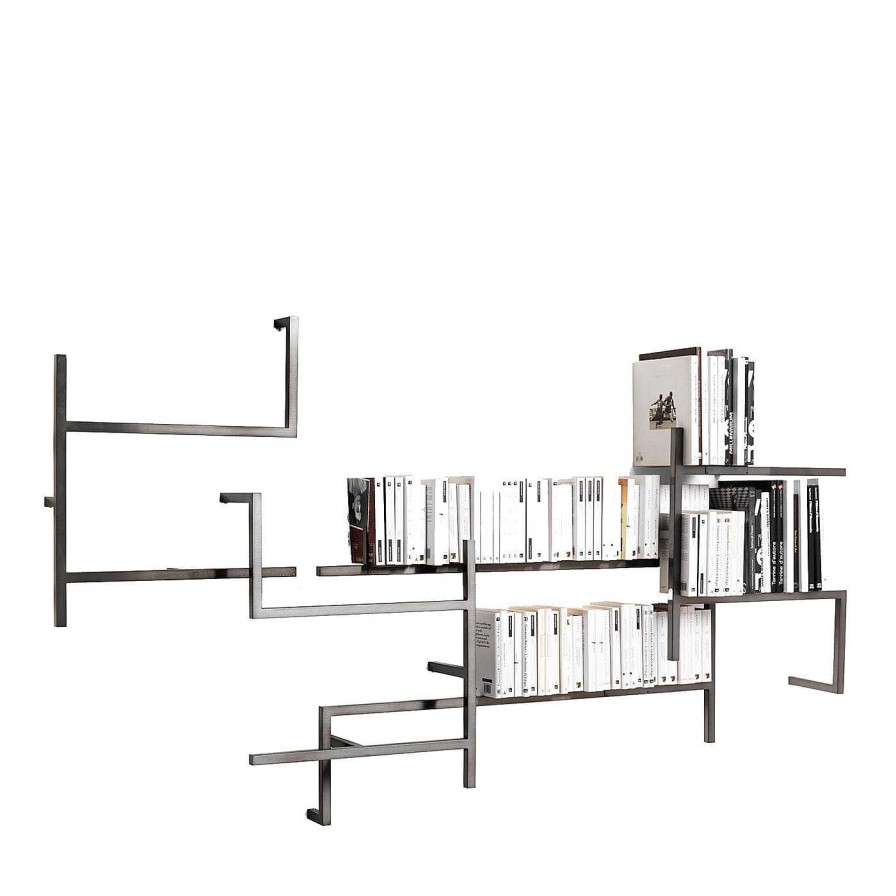 Mobilier Mogg Etageres | Antologia 4-Module Lead Bookcase #2 Par Studio 14