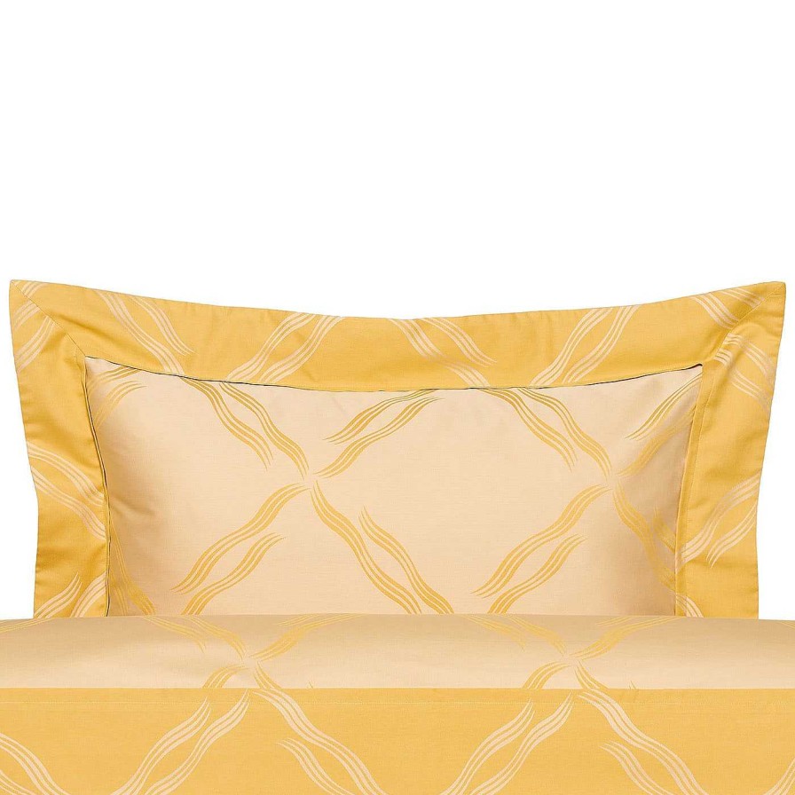 Decoration Verderoccia Linge De Lit | Ensemble De Draps Tuffo Jacquard Yellow Dede Us King