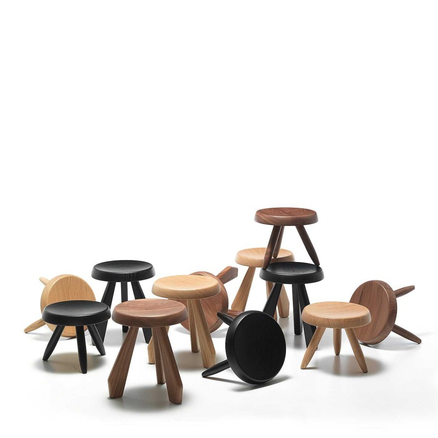 Mobilier Cassina Tabourets | Tabouret Meribel De Charlotte Perriand