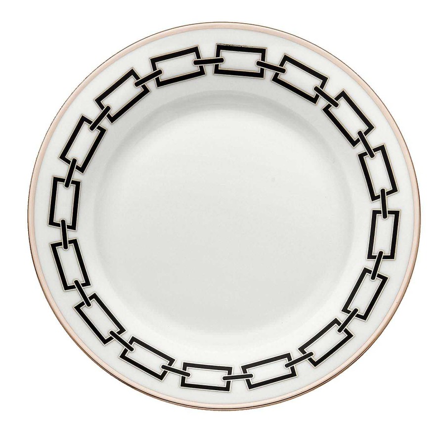 Arts De La Table GINORI 1735 Assiettes Plates | Catene Nero Set De 6 Assiettes Plates Par Gio Ponti